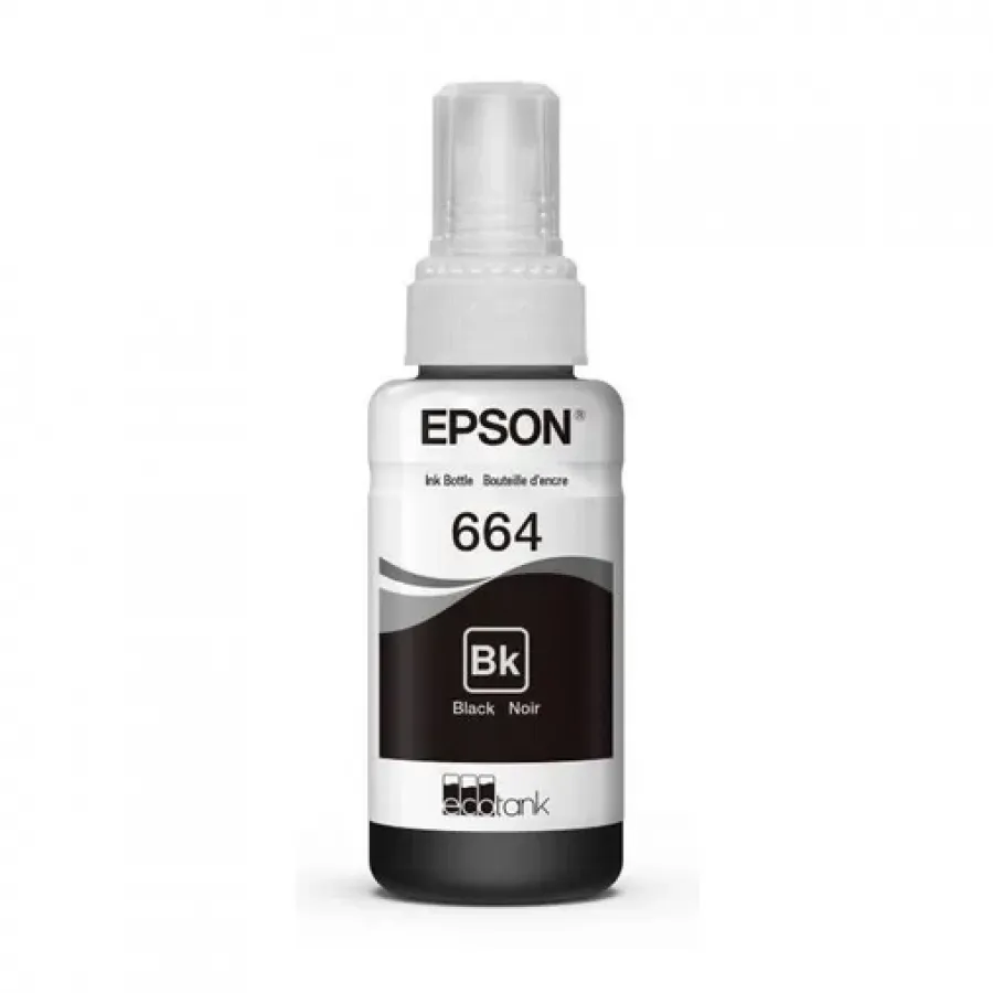 TINTA EPSON T664 NEGRA PARA L110/L120/L121/L200/L210/L220/L300/L310/L350/L355/L365/L375/L380/L395/L396/L455/L475/L495/L555/L565/L575/L1300 (C13T66412A), vista 2